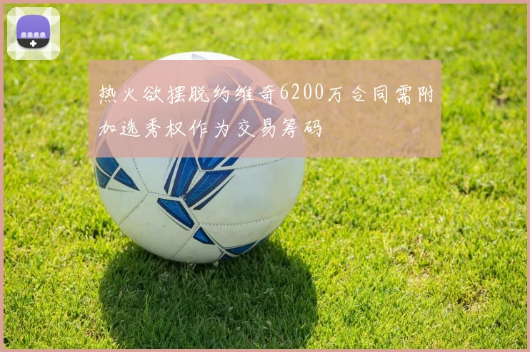 热火欲摆脱约维奇6200万合同需附加选秀权作为交易筹码